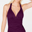 Lauren Ralph Lauren Tummy-control Halter Tankini Top Eggplant