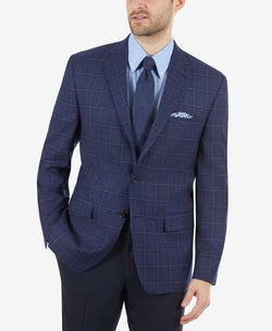 Lauren Ralph Lauren Ultra Flex Plaid Sport Coat Navy thumbnail 1