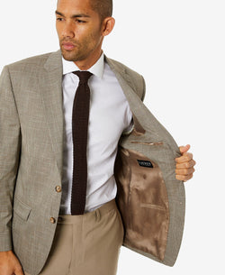 Lauren Ralph Lauren Ultraflex Brown & Cream Check Blazer Brown/Cream thumbnail 3