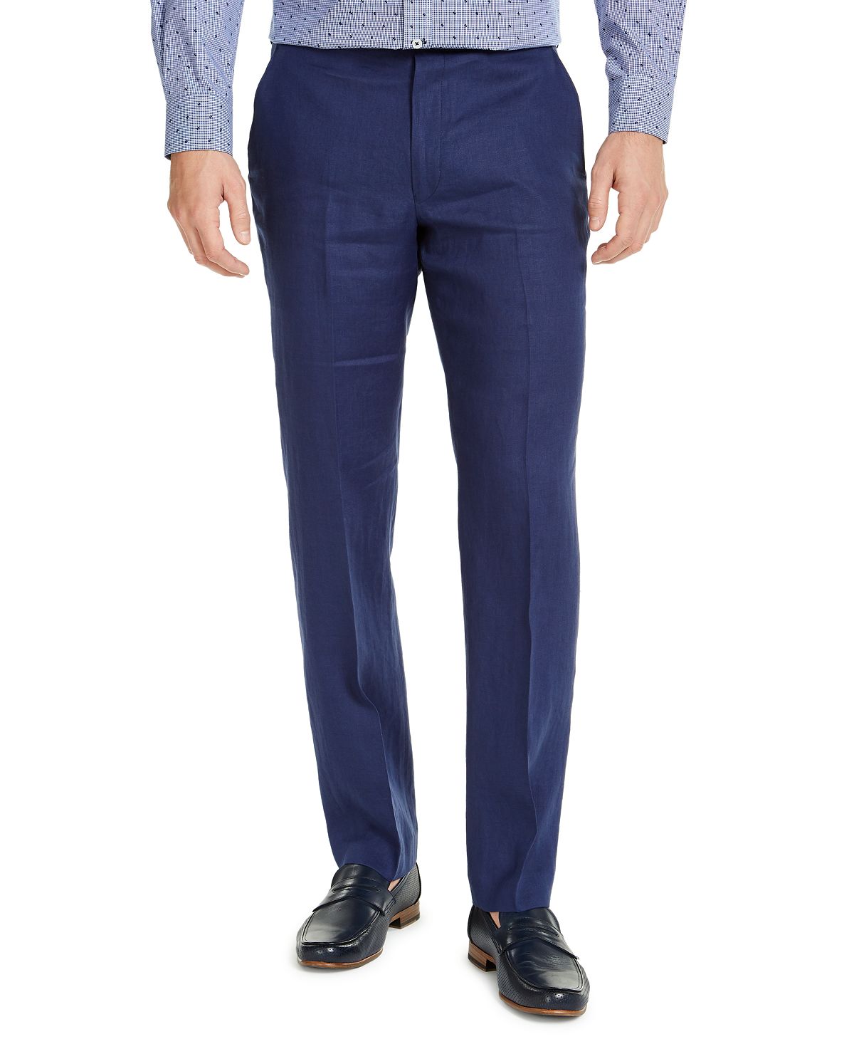 Lauren Ralph Lauren Ultraflex Classic-fit Linen Pants Navy