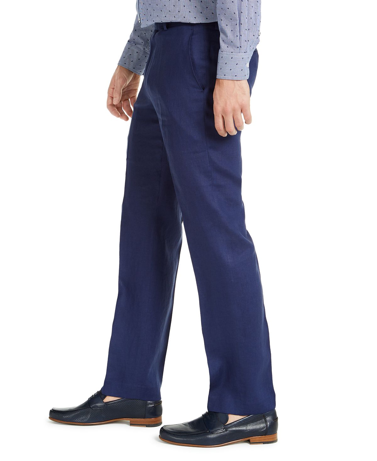 Lauren Ralph Lauren Ultraflex Classic-fit Linen Pants Navy