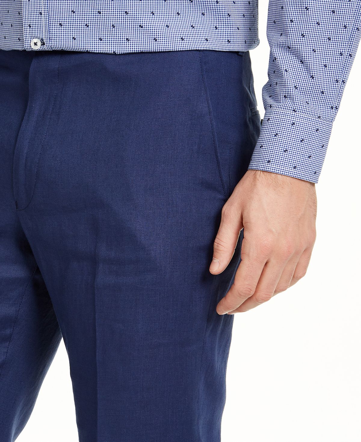 Lauren Ralph Lauren Ultraflex Classic-fit Linen Pants Navy