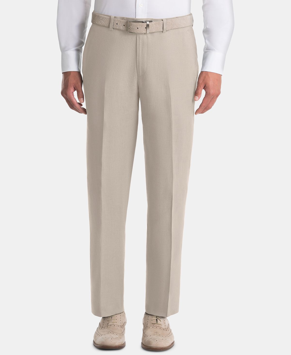 Lauren Ralph Lauren Ultraflex Classic-fit Linen Pants Tan