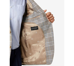 Lauren Ralph Lauren Ultraflex Plaid Blazer Tan/Blue thumbnail 4