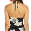 Lauren Ralph Lauren Villa Floral Keyhole Halter Tankini Top Black/White