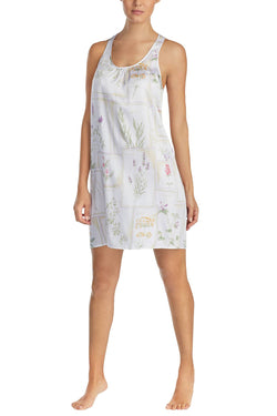 Lauren Ralph Lauren White Botanical-Print Classy Woven Nightgown thumbnail 1