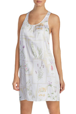 Lauren Ralph Lauren White Botanical-Print Classy Woven Nightgown thumbnail 3