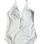 Lauren Ralph Lauren White Lattice Halter Swimsuit