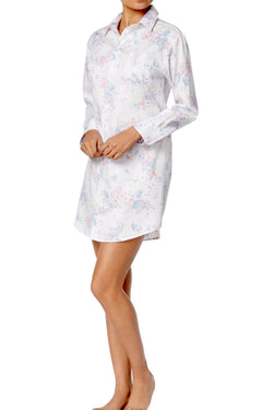 Lauren Ralph Lauren White/Multi-Floral Printed Cotton Sleepshirt thumbnail 1