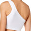 Lauren Ralph Lauren White One Shoulder Rib Knit Bikini Top