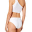 Lauren Ralph Lauren White One Shoulder Rib Knit Bikini Top
