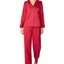 Lauren Ralph Lauren Wo Satin Pajama Set Crimson