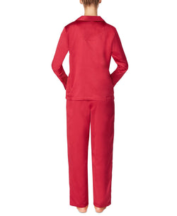 Lauren Ralph Lauren Wo Satin Pajama Set Crimson thumbnail 2
