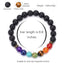 Lava Stone 7-Chakra Reiki Healing Bracelet