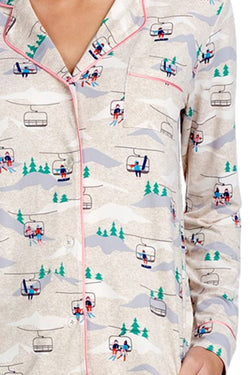 Layla Beige/Multi Ski-Lift Printed Pajama Set thumbnail 4