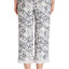 Layla Grey/White Sweet Things Printed Capri Pajama Pant