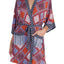 Layla Multi-Red Mixed-Print Short Wrap Robe + Headband