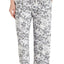 Layla PLUS Black/White Floral Ruffle-Hem Capri Pajama Pant