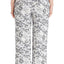 Layla PLUS Black/White Floral Ruffle-Hem Capri Pajama Pant
