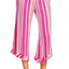 Layla Pink Stripe Ruffle-Cuff Cropped Lounge Pant