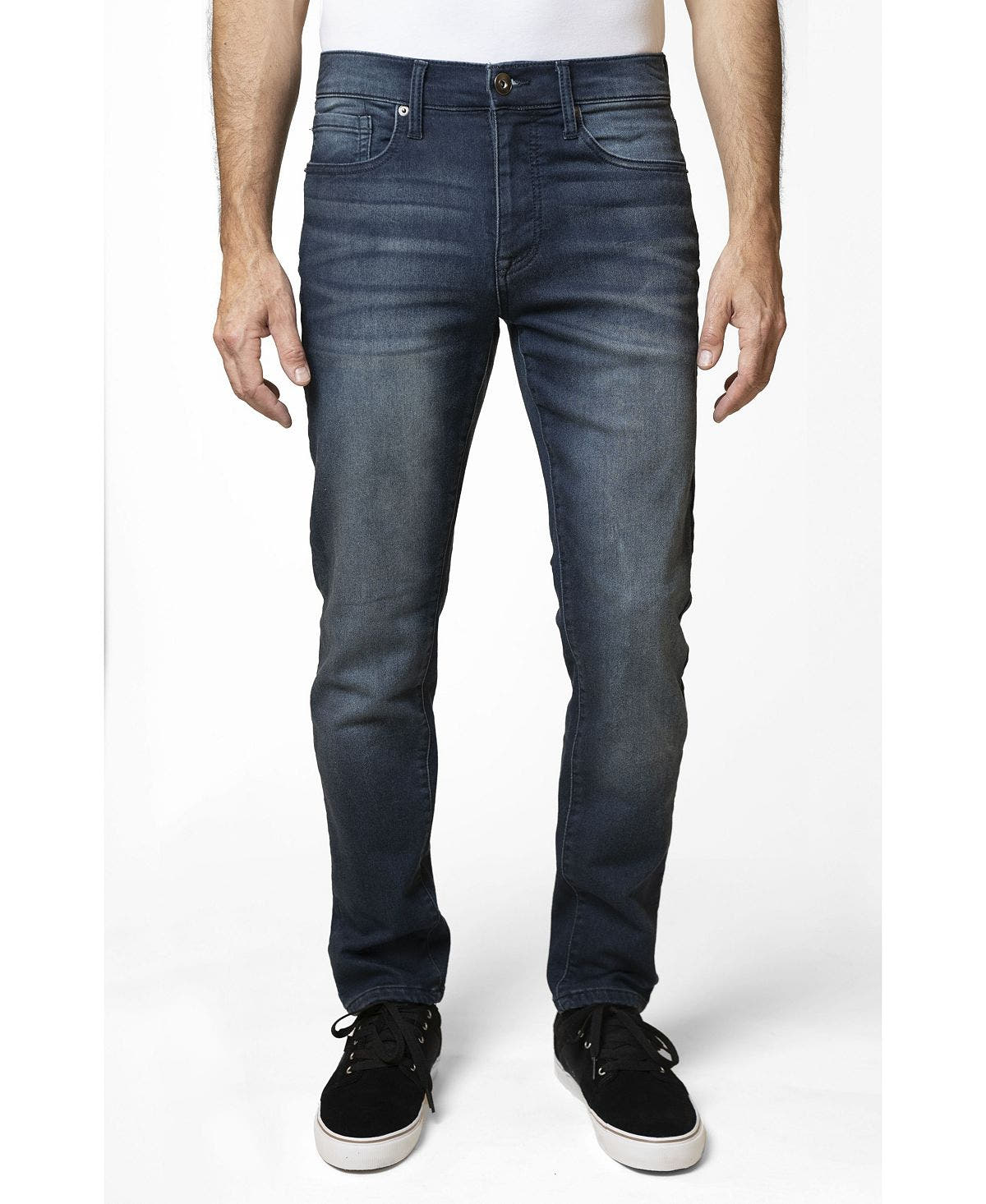Lazer 5 Pocket Knit Skinny Denim Jean Indigo
