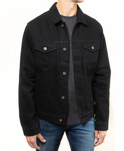 Lazer Denim Trucker Jacket Black Rins thumbnail 1