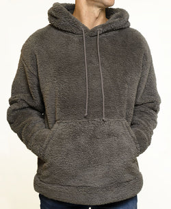 Lazer Popover Sherpa Fleece Hoodie Grey thumbnail 1