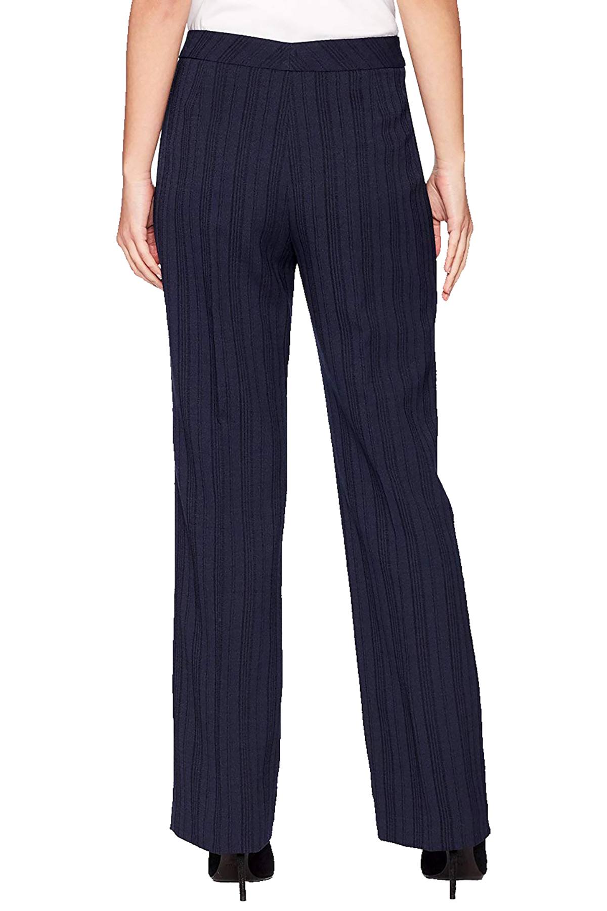 Le Suit Navy Tonal-Stripe Textured Suit Pant