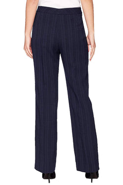 Le Suit Navy Tonal-Stripe Textured Suit Pant thumbnail 2