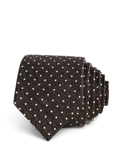 Ledbury Melange Dot Classic Tie Charcoal