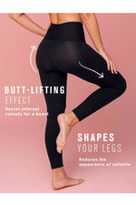 Leonisa Dark grey Leopard Firm Tummy Control Compression Legging