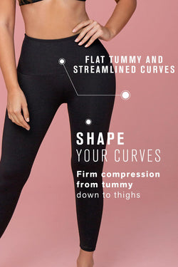 Leonisa Dark grey Leopard Firm Tummy Control Compression Legging thumbnail 4