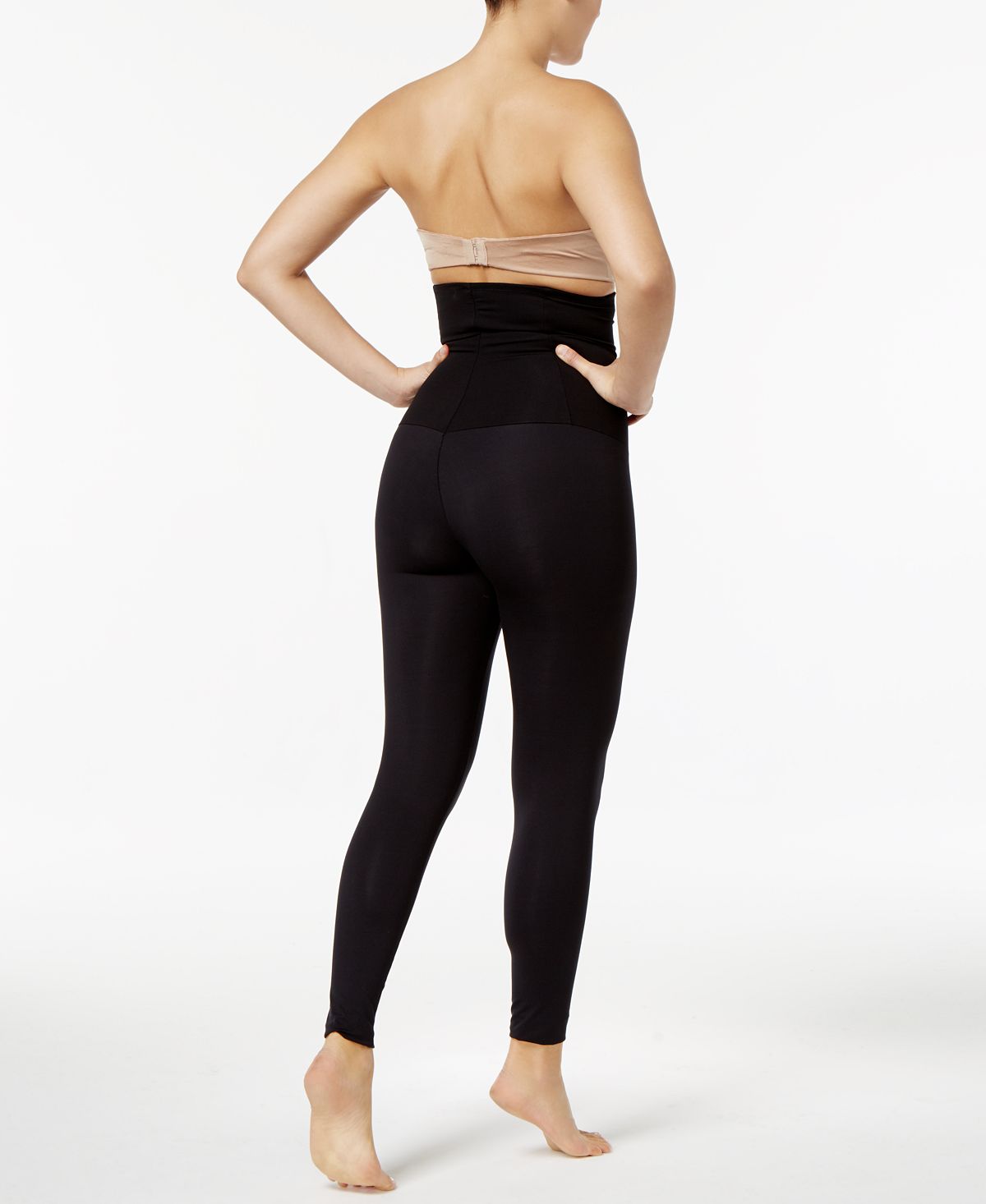 Leonisa Extra high waisted firm compression legging Dark Brown :  : Fashion