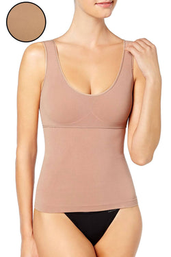 Leonisa Tummy Smoothing Tank with Back Support in Brown thumbnail 2