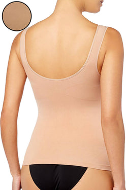 Leonisa Tummy Smoothing Tank with Back Support in Brown thumbnail 3