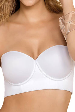 Leonisa White Strapless/Convertible Longline Push-Up Bra thumbnail 2