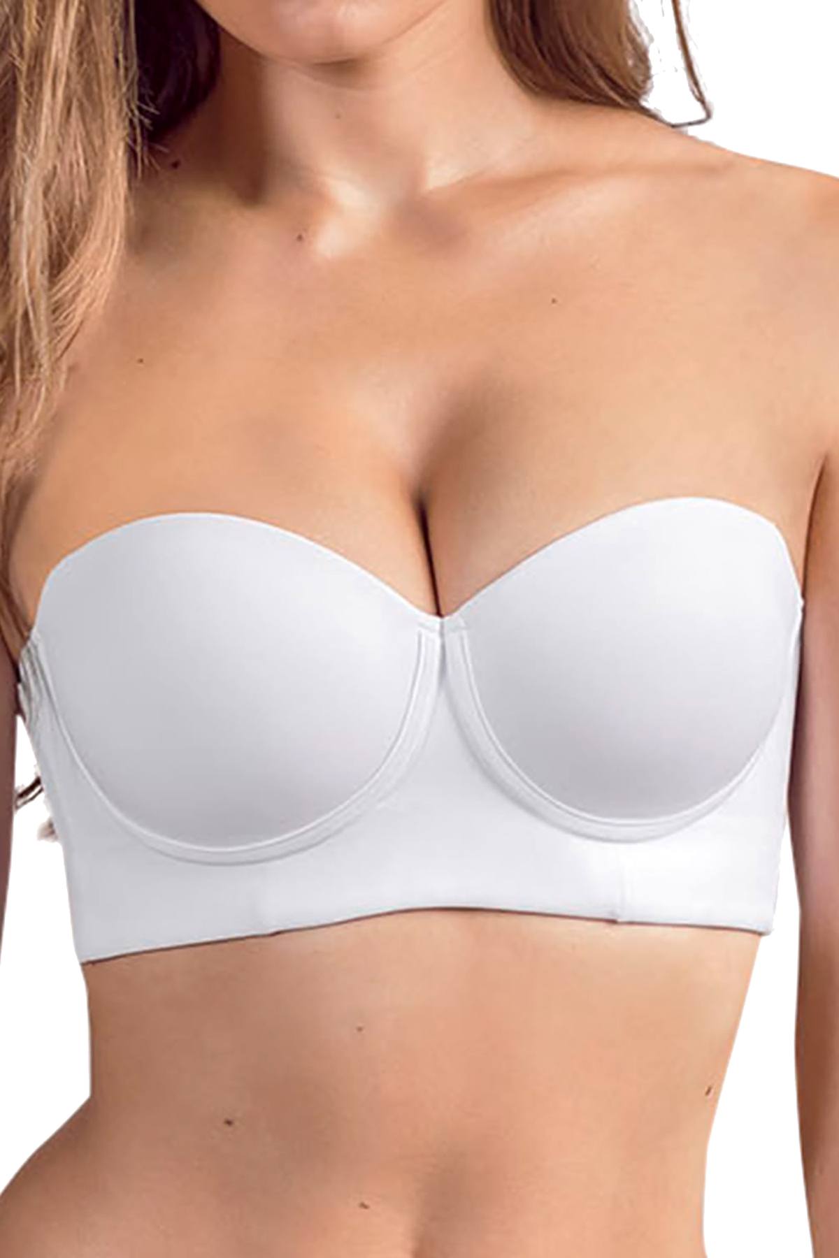 Leonisa White Strapless/Convertible Longline Push-Up Bra