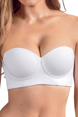 Leonisa White Strapless/Convertible Longline Push-Up Bra thumbnail 3