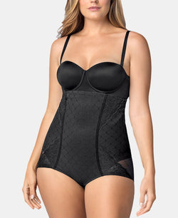 Leonisa Wo Lace-detail High-waist Control Panty 012849 Black thumbnail 1