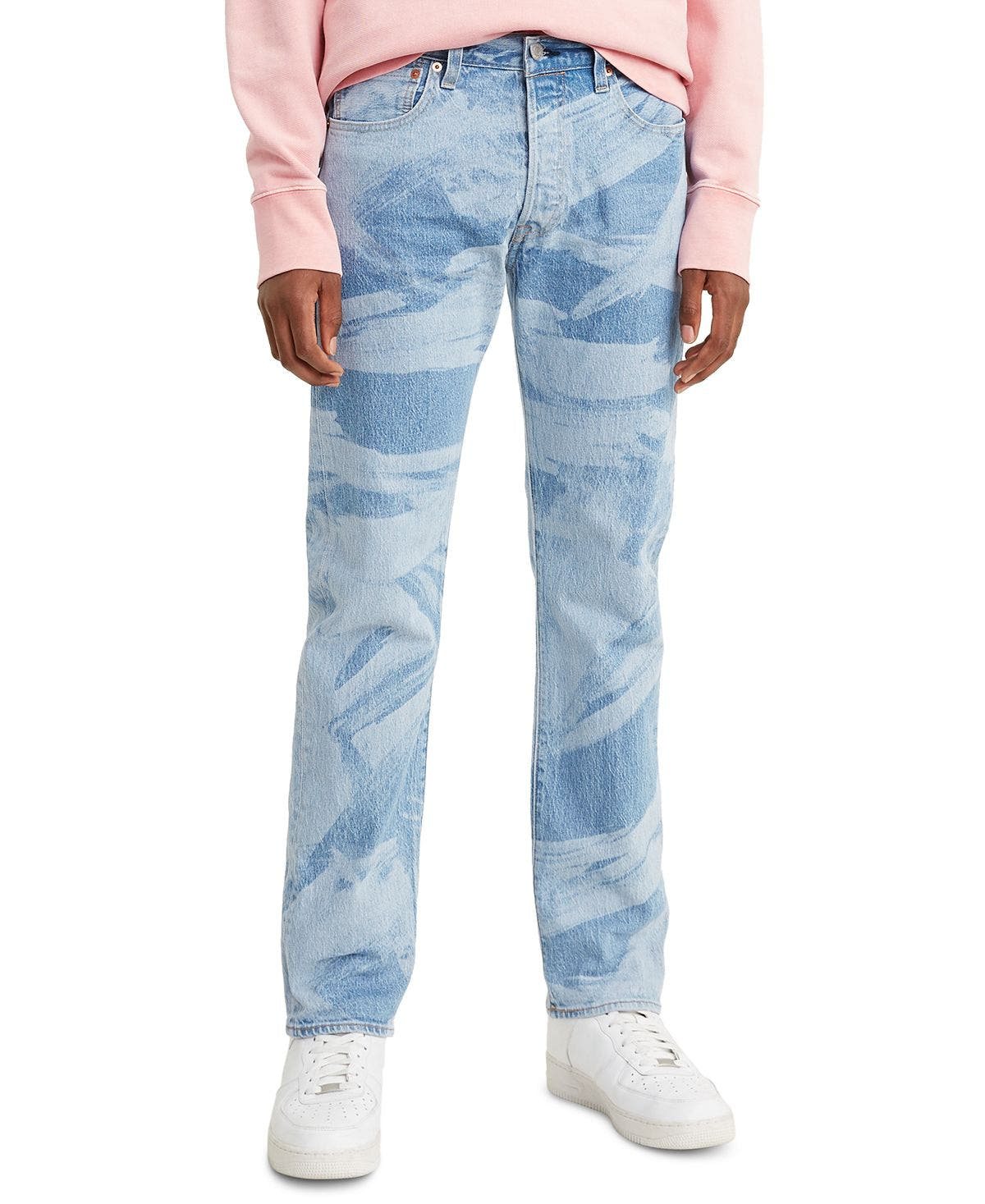 Levi's 501 Original Fit Laser Print Stretch Jeans Dill Seashell
