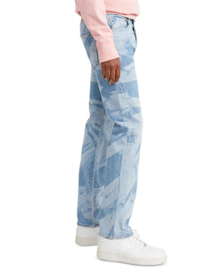 Levi's 501 Original Fit Laser Print Stretch Jeans Dill Seashell thumbnail 3