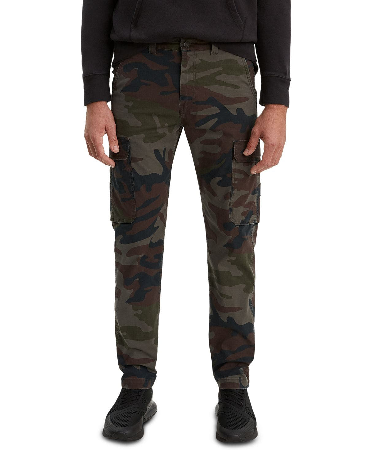 Levi's 502 Aviator Tapered Cargo Pants Blk Camo
