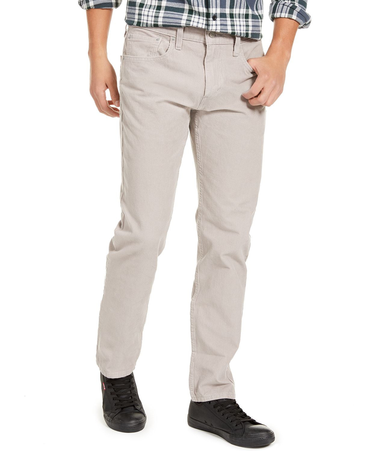 Levi's 502 Taper Corduroy Pants in Gray