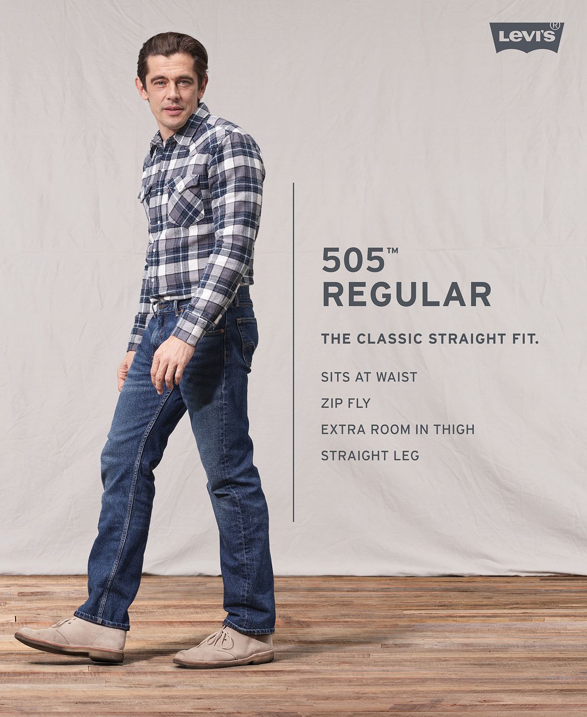 Levi's 505™ Regular Fit Straight Jeans Flying Bird