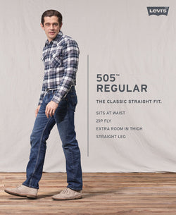 Levi's 505™ Regular Fit Straight Jeans Flying Bird thumbnail 4