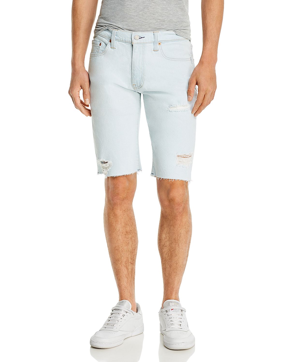 Levi's 511 Cut-off Denim Slim Fit Shorts In Pita Dx Blue
