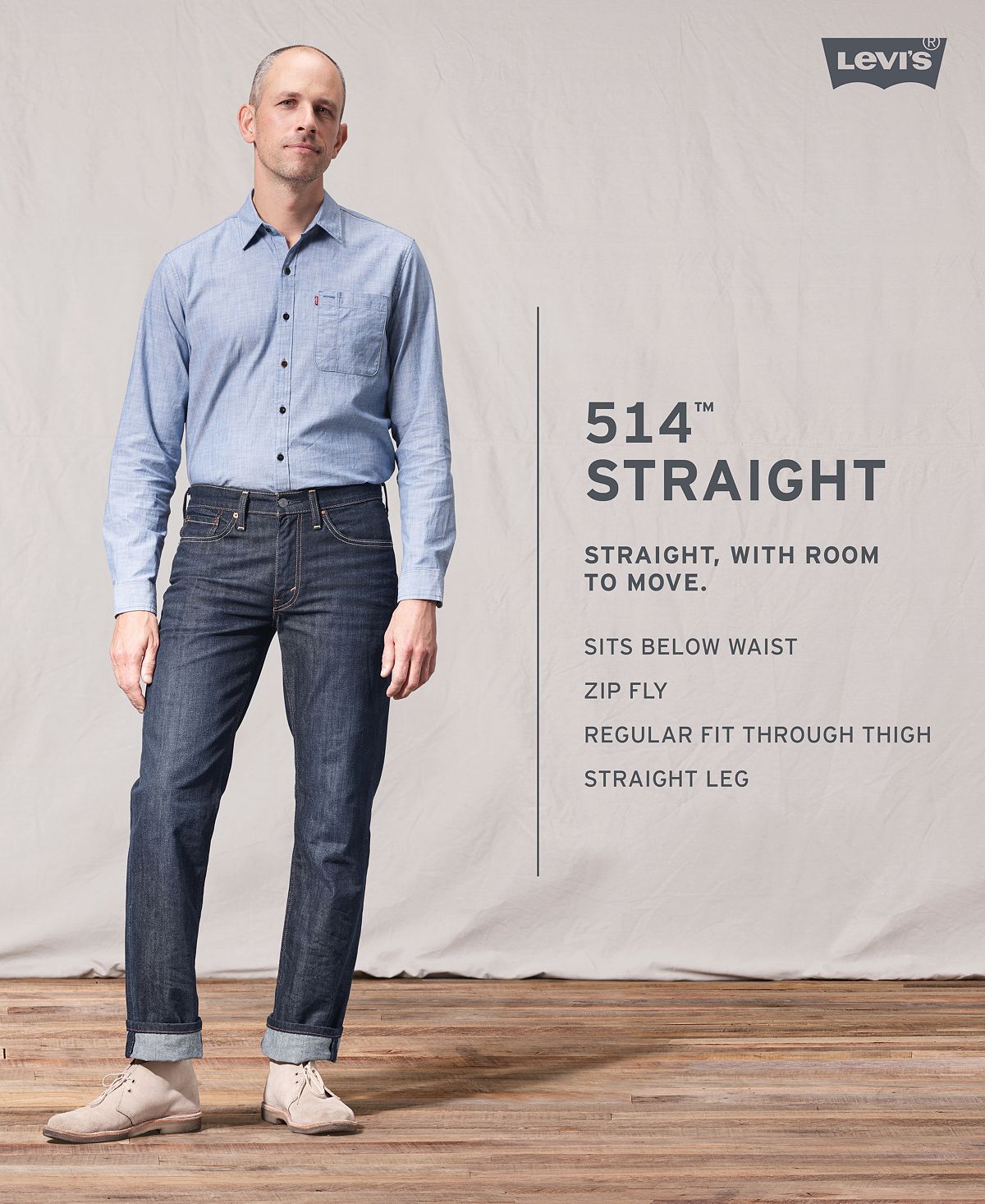 Levi's 514 Straight Fit Jeans Kale
