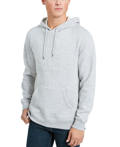 Levi's Arena Embossed-logo Pullover Hoodie Athletic Heather Grey