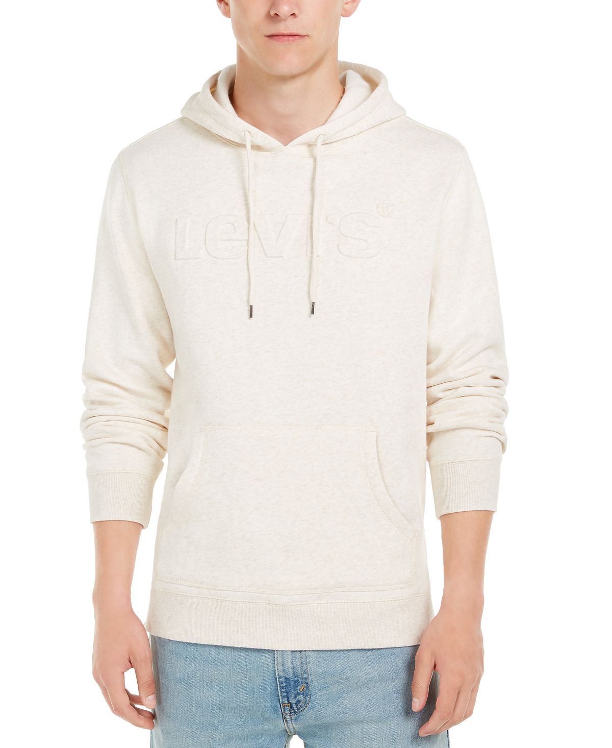 Levi's Arena Embossed-logo Pullover Hoodie Oatmeal He
