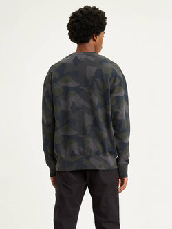 Levi's Authentic Logo Crewneck Sweatshirt Black Camo thumbnail 2